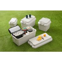 SANKA 収納ボックス 座れる 幅59×奥行39×高さ38cm ベリアスボード M 日本製 グレー 302293 1個（直送品）