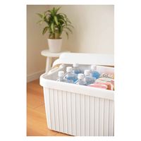 SANKA 収納ボックス 座れる 幅59×奥行39×高さ38cm ベリアスボード M 日本製 ホワイト 302292 1個（直送品）