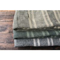 キーストーン マルチカバー コットンスロー ウェーブ 140×200cm ブルー 380393 1個（直送品）