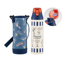 スケーター 水筒 ステンレス 直飲み ワンタッチ ダイレクトステンボトル PEANUTS ストライプ スヌーピー 990ml 332202（直送品）