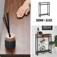 B.Bファニシング メラミン コンソールテーブル 幅600×奥行200×高さ800mm ブラウン ONHT-0077BRN 1台（直送品）