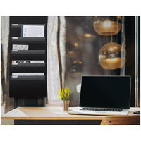 コクヨ さっと出し入れできる壁掛けポケット 書類用 5ポケット・ブラック フ-KPM50-2 1冊