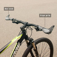 GORIX 自転車エルゴグリップ+バーエンド 849AD3-L1-G2 グレー×ブラック 18837 1個（直送品）