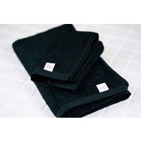 旭紡績 フェイスタオル 泉州 34×80cm いとやのタオル ペルーコットン 日本製 黒 327635 1個（直送品）