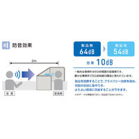 簡易型 抗ウィルス加工 吸音パーテーション（天井なし） VB-AB1　1個 積水樹脂（直送品）