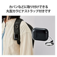 AirPods Pro 第2世代 ケース ハイブリッド フタ開閉ロック機能 ブラック AVA-AP4TSLBK エレコム 1個（直送品）