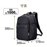 リュック バックパック 痛バッグ Mサイズ ビジネス 推し活 撥水加工 ブラック BM-OGBP02MBK エレコム 1個