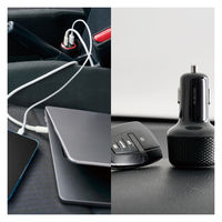 シガーソケット 最大合計出力57W USB C ×1 USB A ×1 PD 45W ブラック EC-DC10BK エレコム 1個（直送品）