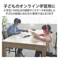 ヘッドセット 子供用 両耳 マイクアーム付 4極 タブレット ノートPC パープル HS-KD01TPL エレコム 1個