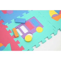 ユノックス パズルマット ジョイントマット 乗り物 9枚入り 厚さ1.4cm 266085 1個（直送品）