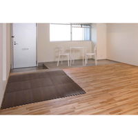 ユノックス ジョイントマット 木目調 9枚入り 厚さ1cm ブラウン 268574 1個（直送品）