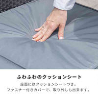 三栄コーポレーション ラタン調ガーデンソファ・テーブル 3セット　ブラウン A1-LZN3SETBRBE 1セット（直送品）