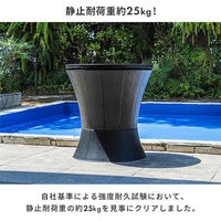 三栄コーポレーション 昇降可能・収納付きガーデンテーブル・肘無しチェア　3点セット A1_PYXSDTBL3SBK 1セット（直送品）