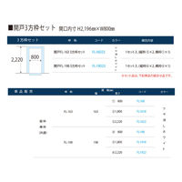 フクビ化学工業 UB枠 戸建住宅用FLタイプ 開戸FL-163 3方枠セット 抗菌 FL16D23 1セット(縦枠×2本、横枠×（直送品）