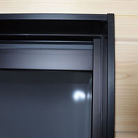 フクビ UB枠 戸建住宅用FSタイプ 引戸FS-165 3方枠セット 抗菌 ブラック FS16S3B 1セット(縦枠×2本、横枠×1本)（直送品）