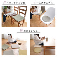 トシシミズ ナチュラルポスチュアー LM-102 低反発高反発3層ウレタン フランネル チェアパッド 350×350mm グレージュ 1枚（直送品）