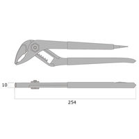 フジ矢 ウォーターポンププライヤー（黒金・バネ付・ドライバ） 110-250SD-BG 1個