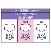 ナプキン 生理用品 ソフィ 超熟睡ガード 特に多い夜用 ショーツ型 M~L 超熟睡ショーツ 1セット （10枚×2パック） ユニ・チャーム