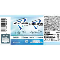 マウスウォッシュ 携帯用 口臭 モンダミン スパイシーミント ミニボトル 100mL 1セット（10本）洗口液 強刺激タイプ アース製薬