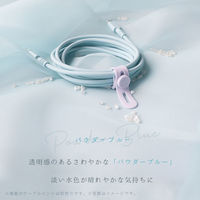 MOTTERU Type-C to Lightning シリコンケーブル 1m パウダーブルー MOT-SCBCLG100-BL 1個