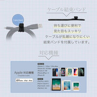 オウルテック 断線に強いUSB Type-A to Lightningケーブル 1m ブラック OWL-CBALA10-BK 1個