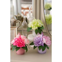 ファミリー・ライフ タイマー付きLEDフラワーグラス 幅180×奥行200×高さ210mm ホワイト a3003130 1個（直送品）