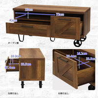 エイ・アイ・エス ロバスト TVボード 幅1200×奥行450×高さ573mm ブラウン ROB-5712TV BR 1台（直送品）