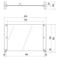 【軒先渡し】朝日木材加工 アクリルパーティション 幅870×奥行150×高さ581mm ブラウン LFM-6090SP-DB 1台（直送品）