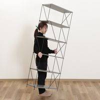 不二貿易 EZBO ワイヤーラック ６段 幅620×奥行310×高さ1700mm グレー 77557 1台（直送品）