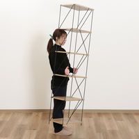 不二貿易 EZBO ワイヤーラック ６段 幅420×奥行310×高さ1700mm オークナチュラル 77566 1台（直送品）