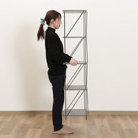 不二貿易 EZBO ワイヤーラック ５段 幅420×奥行310×高さ1365mm グレー 77554 1台（直送品）