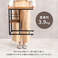 【軒先渡し】萩原 サイドテーブル 幅300×奥行455×高さ500mm LST-4661WH 1台（直送品）