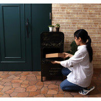 【軒先渡し】ヤマソロ ORIANA オリアナ ラージスタンドポスト 宅配ボックス ブラック 幅400mm 1台（直送品）