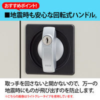 Ceha A4スチール書庫 2段 両開き 上置き用 ダーク 幅880×奥行400×高さ730mm 1台(2梱包)（取寄品）