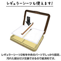 ペティオ 片手でらくらく ドッグトレー ブラウン ワイド 1個