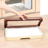 ペティオ 片手でらくらく ドッグトレー ブラウン レギュラー 1個