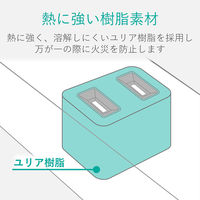 延長コード 電源タップ コンセント 2.5m 2ピン 4個口 ほこりシャッター 黒 AVT-ST02-2425BK エレコム 1個（直送品）