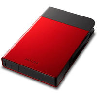 バッファロー ICカードセキュリティ 耐衝撃ポータブルHDD 2TB 赤 HD-PZN2.0U3-R 1台（直送品）
