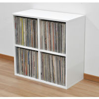 エイ・アイ・エス レコードラック ホワイト 幅733×奥行355×高さ733mm GTLP-001 WH 1台（直送品）