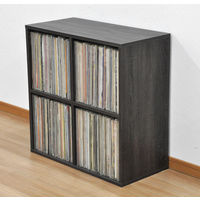 エイ・アイ・エス レコードラック ダークブラウン 幅733×奥行355×高さ733mm GTLP-002 DBR 1台（直送品）