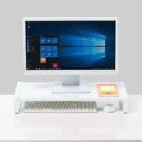 サンワサプライ スチール製机上ラック（W600）ホワイト MR-LC208W 幅600×奥行257×高さ89mm 1台（直送品）