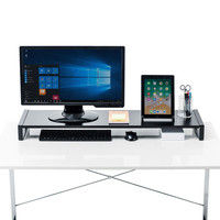 サンワサプライ スチール製机上ラック（W1000）ブラック MR-LC209BK 幅1000×奥行257×高さ89mm 1台（直送品）