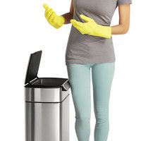 simplehuman（シンプルヒューマン） レクタンギュラータッチバーカン 40L シルバー CW2014 幅40×奥行29×高さ71cm 1個（直送品）