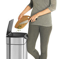 simplehuman（シンプルヒューマン） レクタンギュラータッチバーカン 30L シルバー CW2015 幅34×奥行29×高さ71cm 1個（直送品）