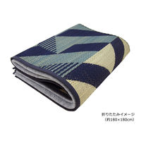 萩原 い草コンパクトパフラグ（裏貼り） ティルト BL ブルー 約180×180cm 1枚（直送品）