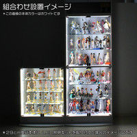 充英アートJAJANコレクションラック幅833mm汎用285mm奥行 ロータイプ ホワイト ガラス扉&ガラス棚&ロック付き CR-T8329LW 1台（直送品）