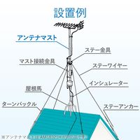 DXアンテナ アンテナマスト（溶融亜鉛メッキ） AM18321H 1個（直送品）
