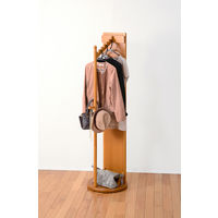 【軒先渡し】萩原 回転ミラー VD-7029NA ナチュラル （約）幅φ45×高さ170cm 1台（直送品）