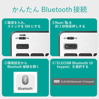 エレコム Bluetoothテンキーパッド/パンタグラフ/MacOS専用/薄 TK-TBPM01SV 1個