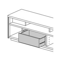 HAMILeX Badic（バディック）シリーズ オプション引出しユニット ブラック木目柄 幅450×奥行276×高さ50mm BP-733 1台（直送品）